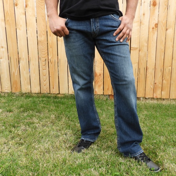 silver jeans zac dark wash